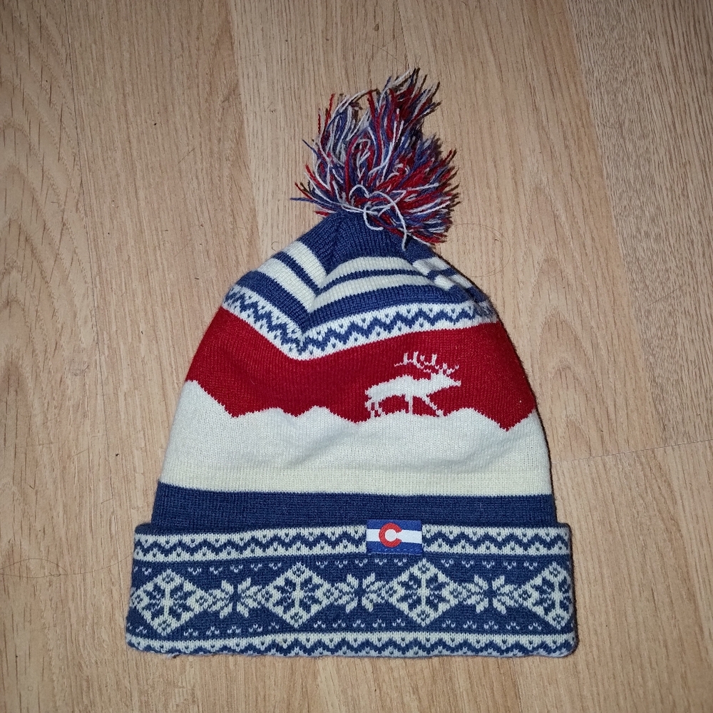 Yo Colorado Knit Cuffed Beanie w/ Pom Pom